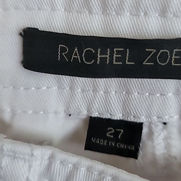 Rachel Zoe White Mid Rise Wide Leg Women's Jeans Sz 27 - Picture 9 of 10